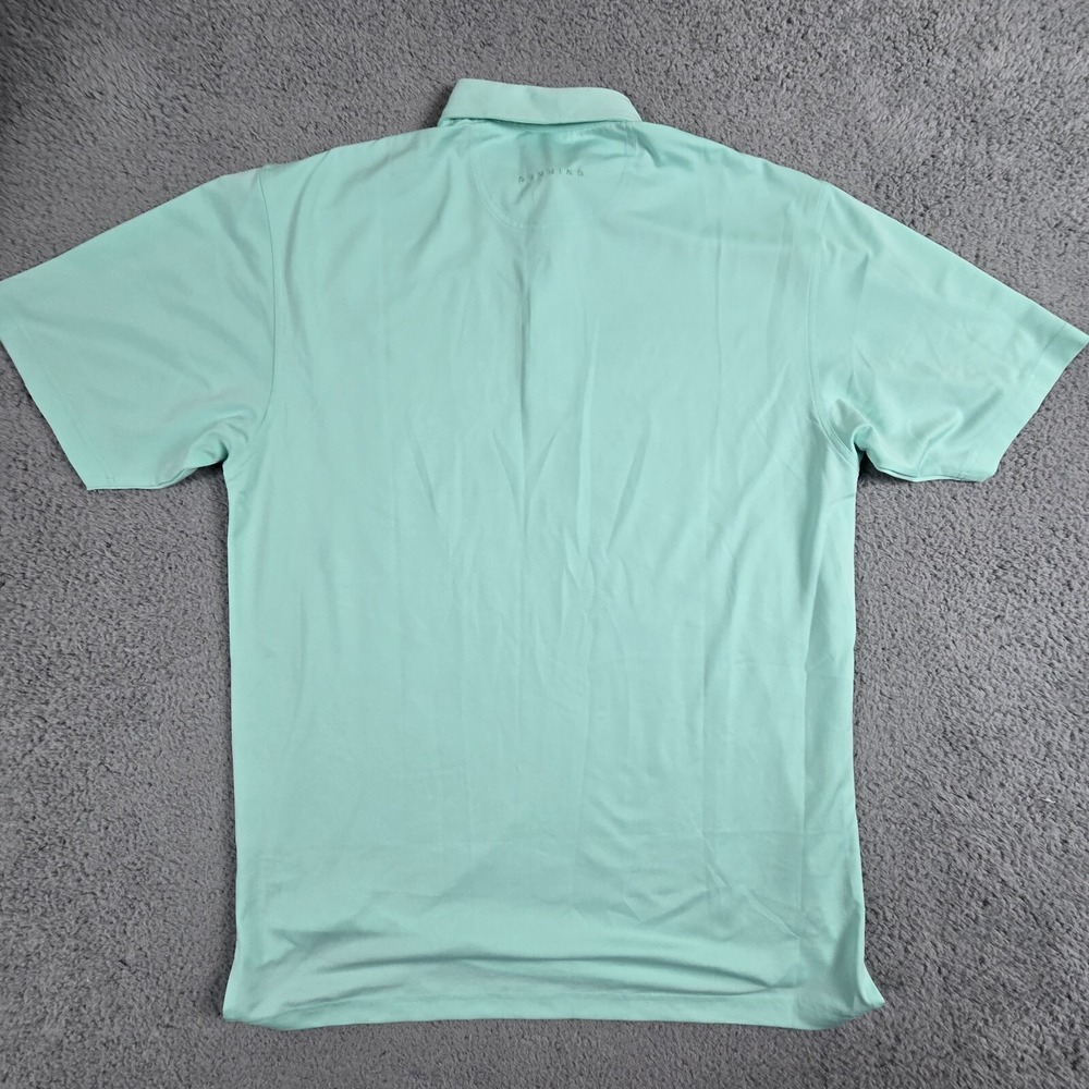 Dunning Golf Polo Shirt Mens Large Green Performance Stretch‎ Wicking - Picture 7 of 11